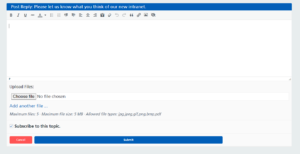 Intranet - Staff noticeboard - reply options