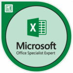 Excel PowerPoint Microsoft Office Specialist Expert badge