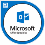 Outlook PowerPoint Microsoft Office Specialist badge