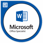 Word Microsoft Office Specialist badge