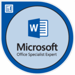 Word Microsoft Office Specialist Expert badge